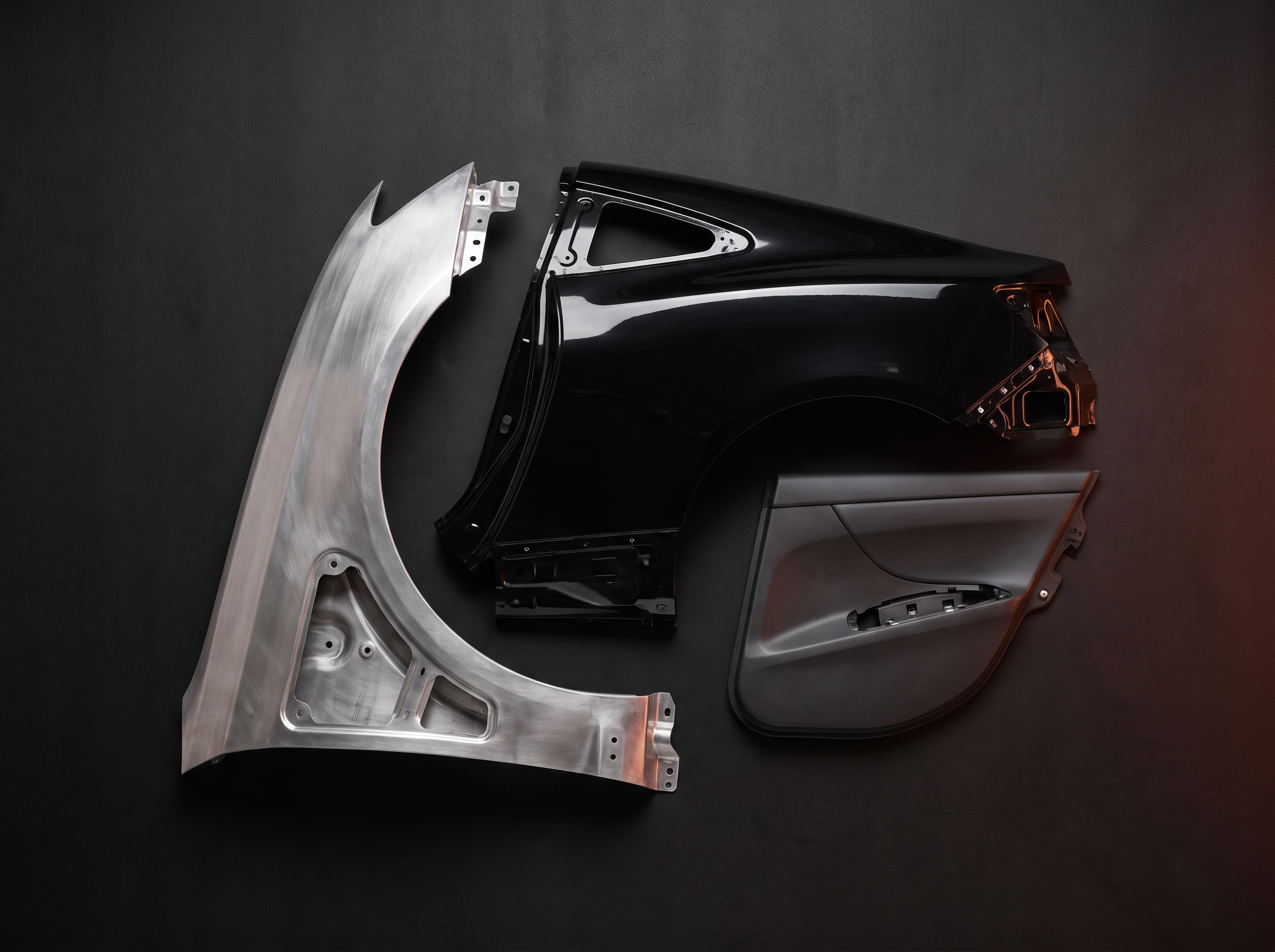 Tesla Model S OEM fender and body panel replacement — structural exterior part in stock