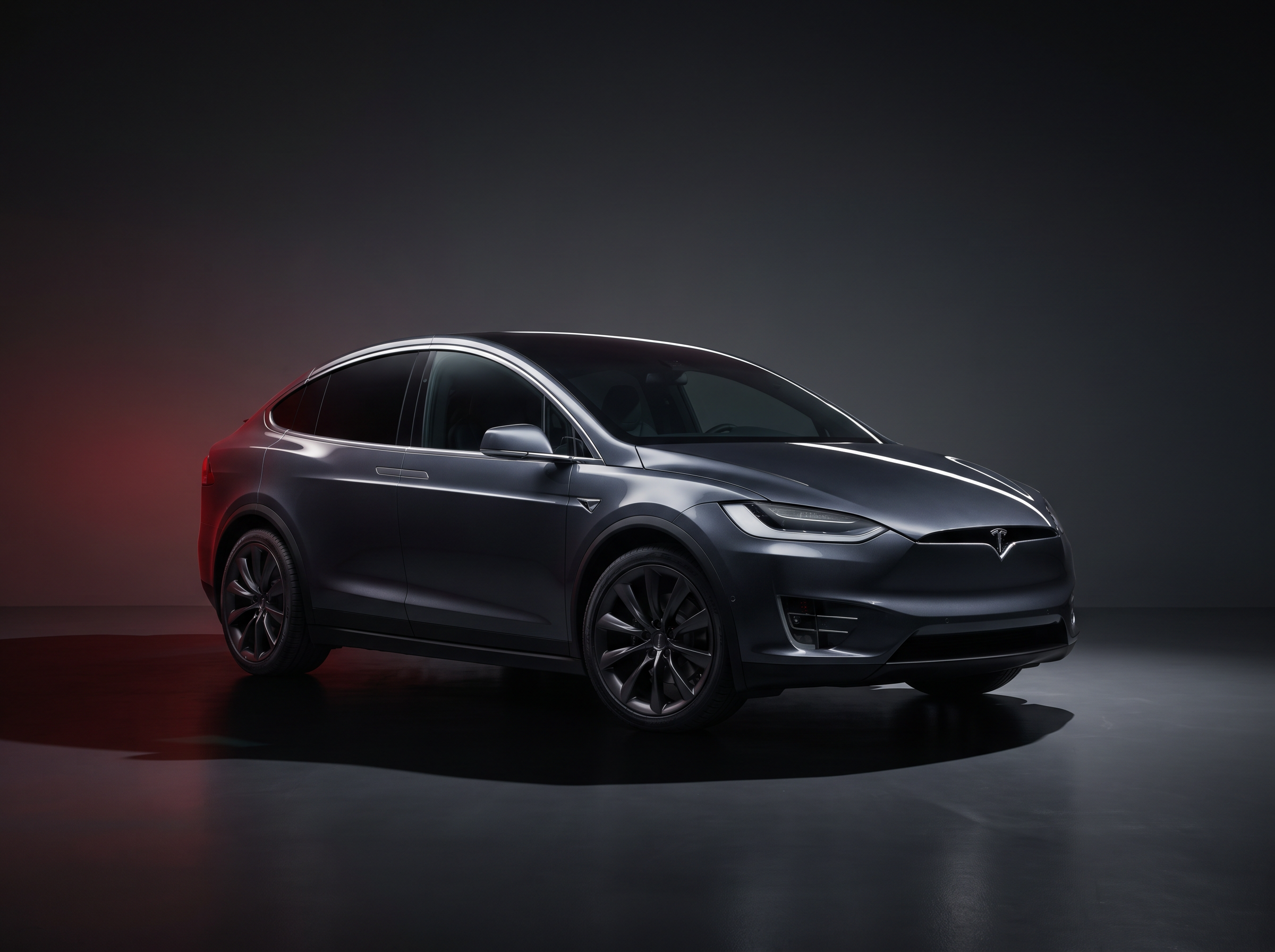 Tesla Model X with after-market replacement parts
