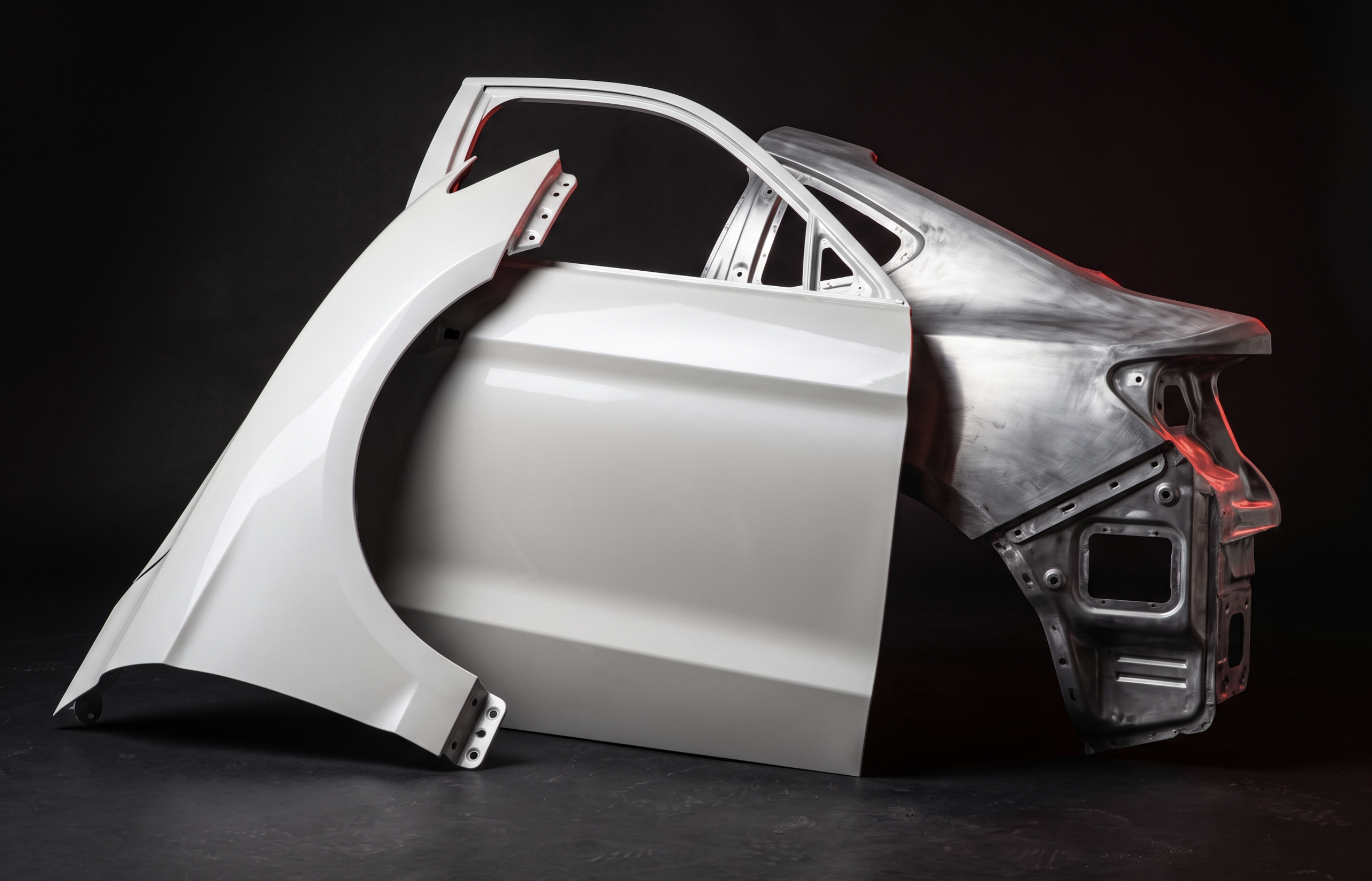 Tesla OEM headlight assemblies, front bumpers and body panels — in-stock hard-to-source replacement parts