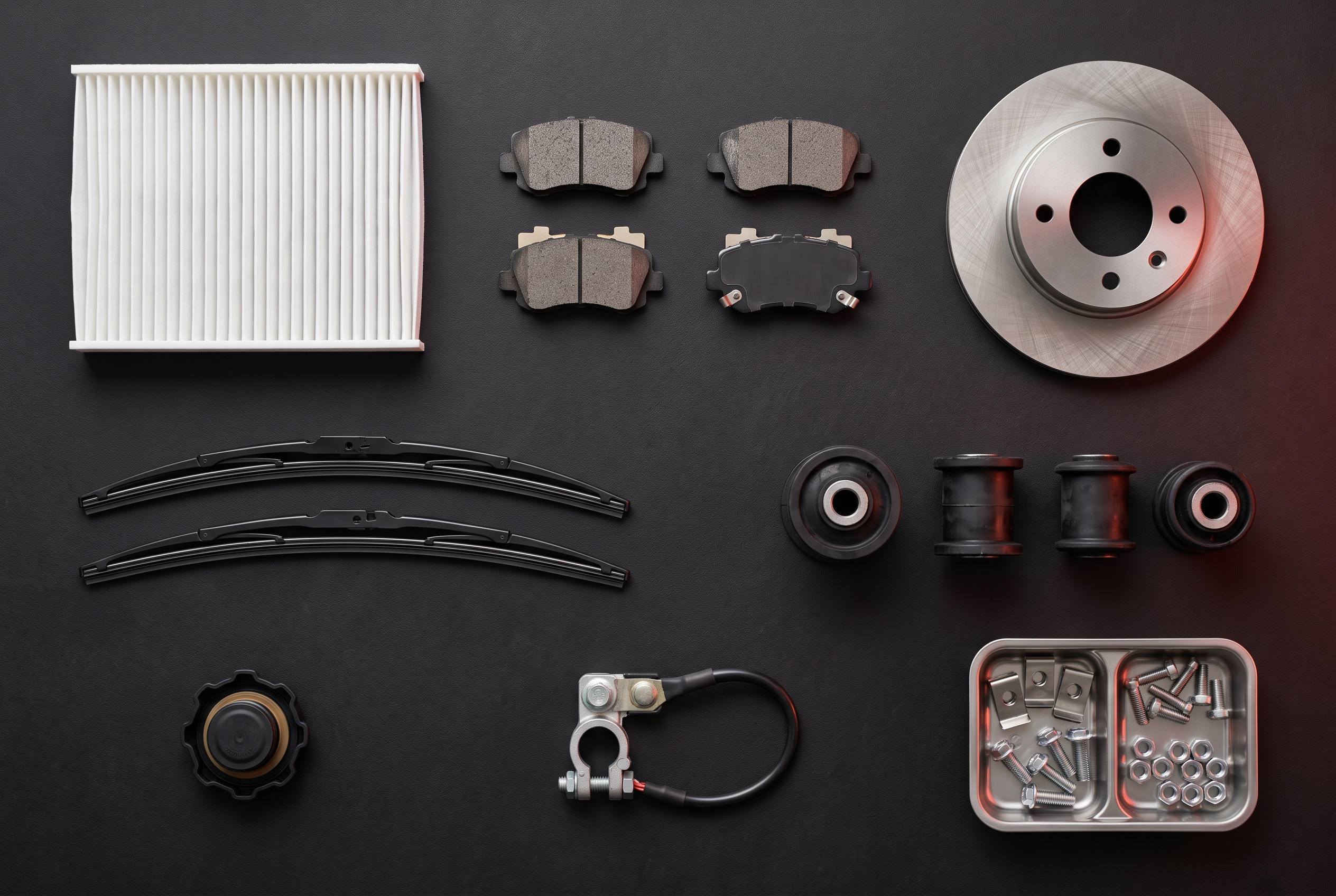Tesla OEM brake calipers, rotors, and pads — essential maintenance parts for peak performance and safety